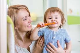 child brushing